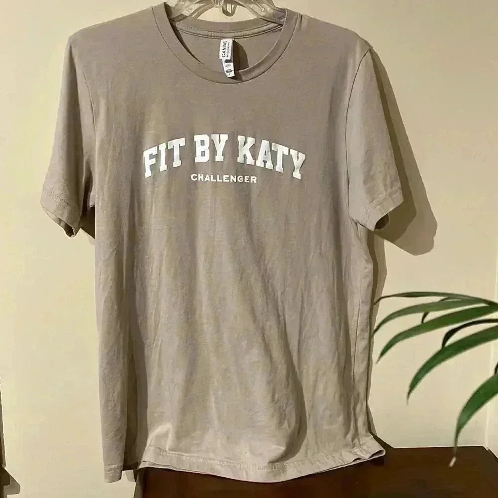 Fit By Katy Challenger Tee Women’s L Tan Beige